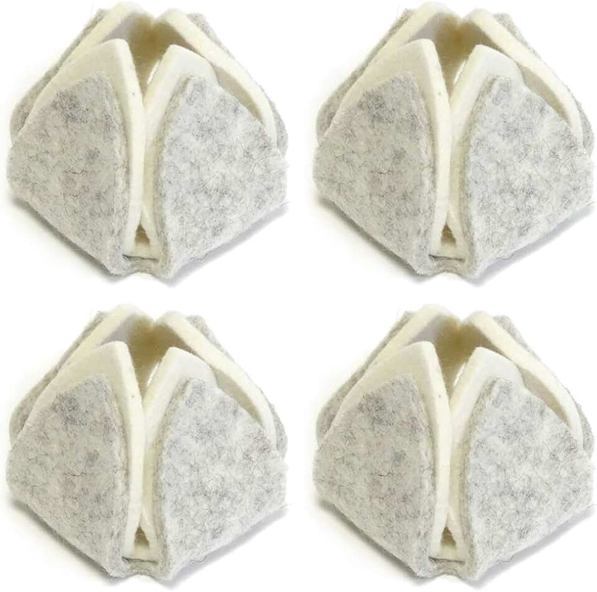 My.d - De meubelschoen voor fluistermeubels - viltglijders meubelglijders stoelpootbeschermers meubelschoen serie Homeline 4 stuks (grijs gemêleerd/wit)