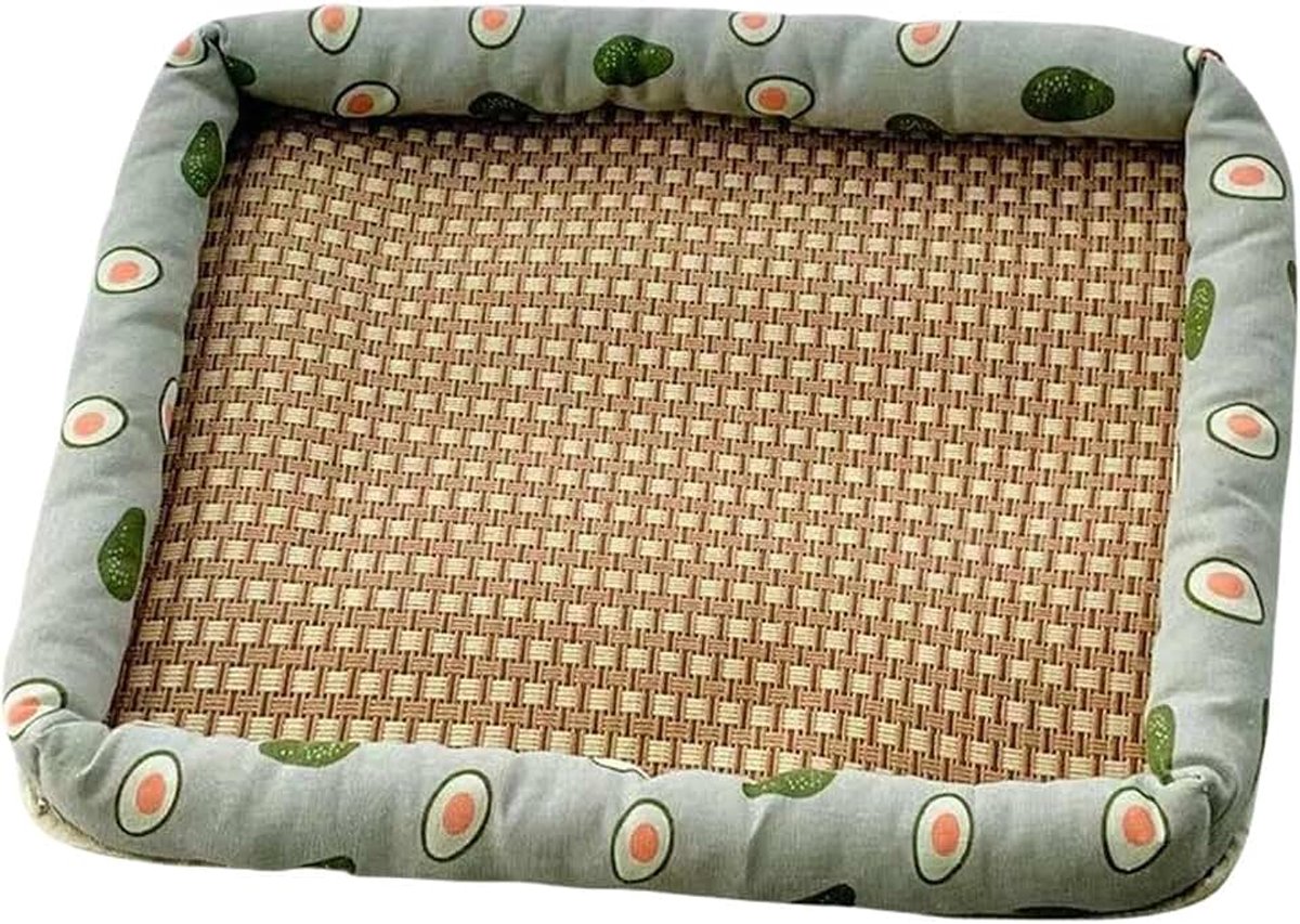 Kat en anti-kras anti-bijt koeling bed geüpgraded versie - Cool (avocado) + speelgoed ☆ - medium maat 45 x 34 (aanbevolen om minder dan 8 Jin te zijn) ☆