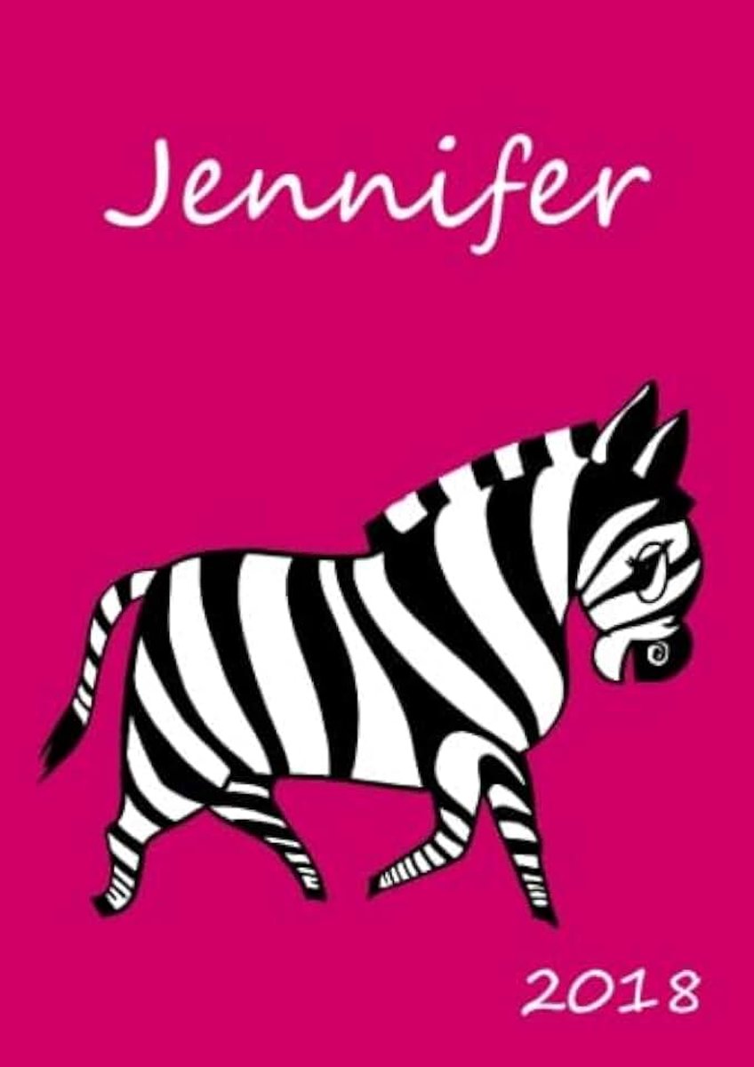 Personalisierter Kalender 2018 - Jennifer - DIN A5 - eine Woche pro Doppelseite