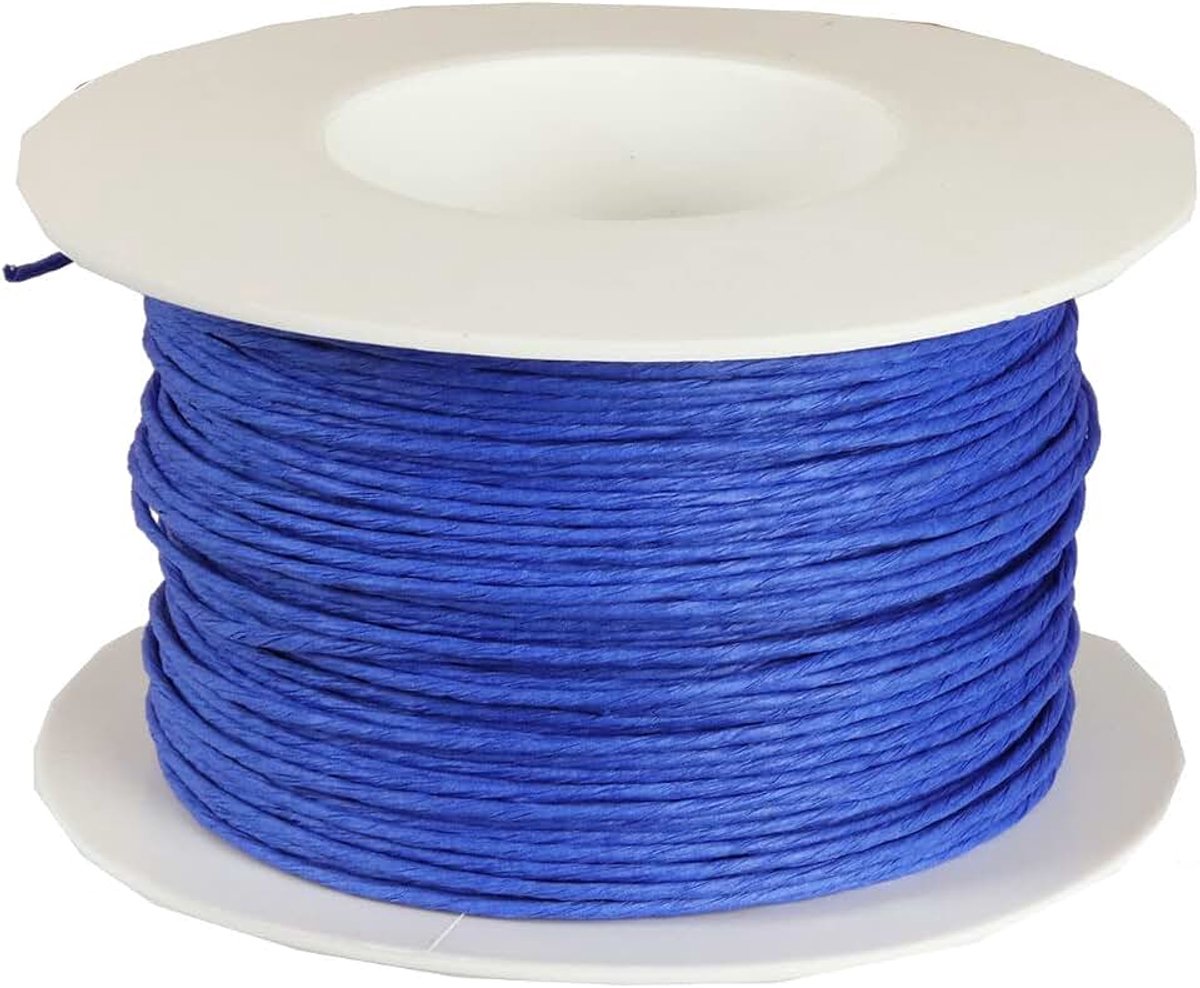 Papierdraad, diameter: 2 mm, lengte: 100 m, verschillende kleuren naar keuze. Blu/Blu