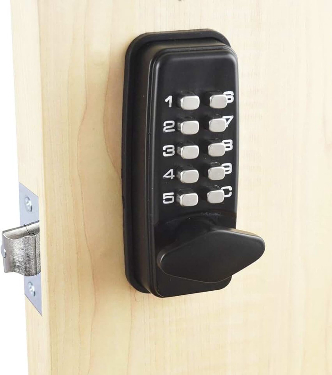 Code-Slot Deurslot – Weerbestendig KeyPad Combinatie Sleutel Gecodeerde Toets, Sleutelloos - Zwart