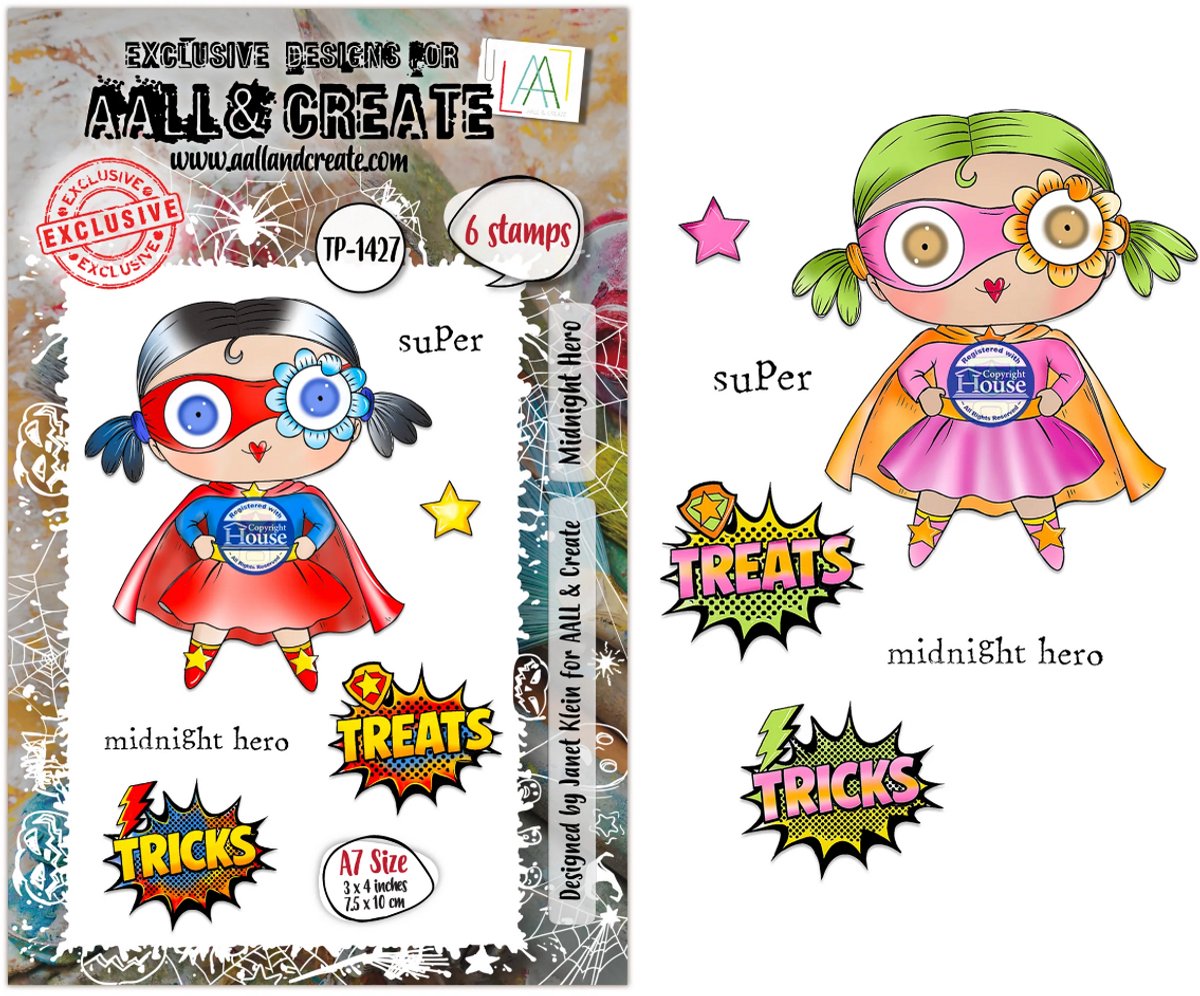 Aall & Create clearstamps A7 - Midnight hero