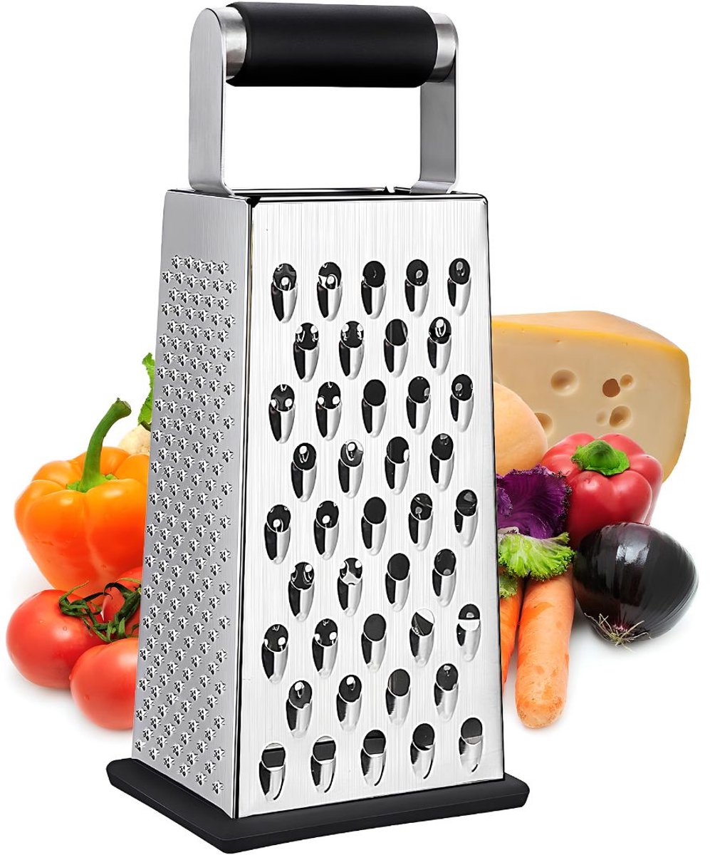 JCP® Kaasrasp - Multifunctionele rasp - Kaasrasp harde kaas - Zilver - 11cm x 9cm x 25cm