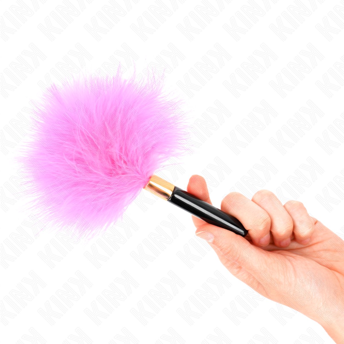 Fuchsia Goud Metal Tickle Feathers