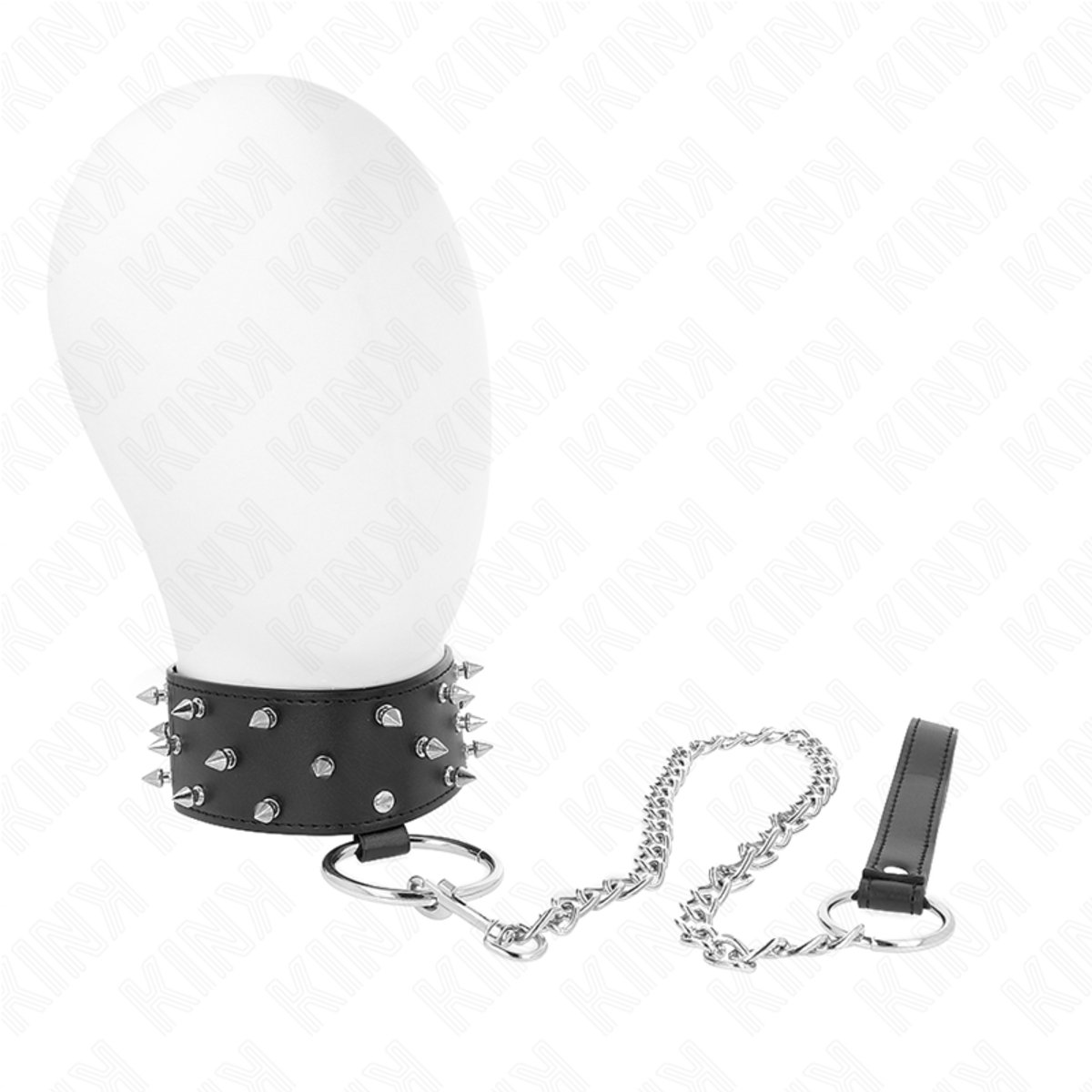 Halsband met Leash en Zilveren Studs Model 5