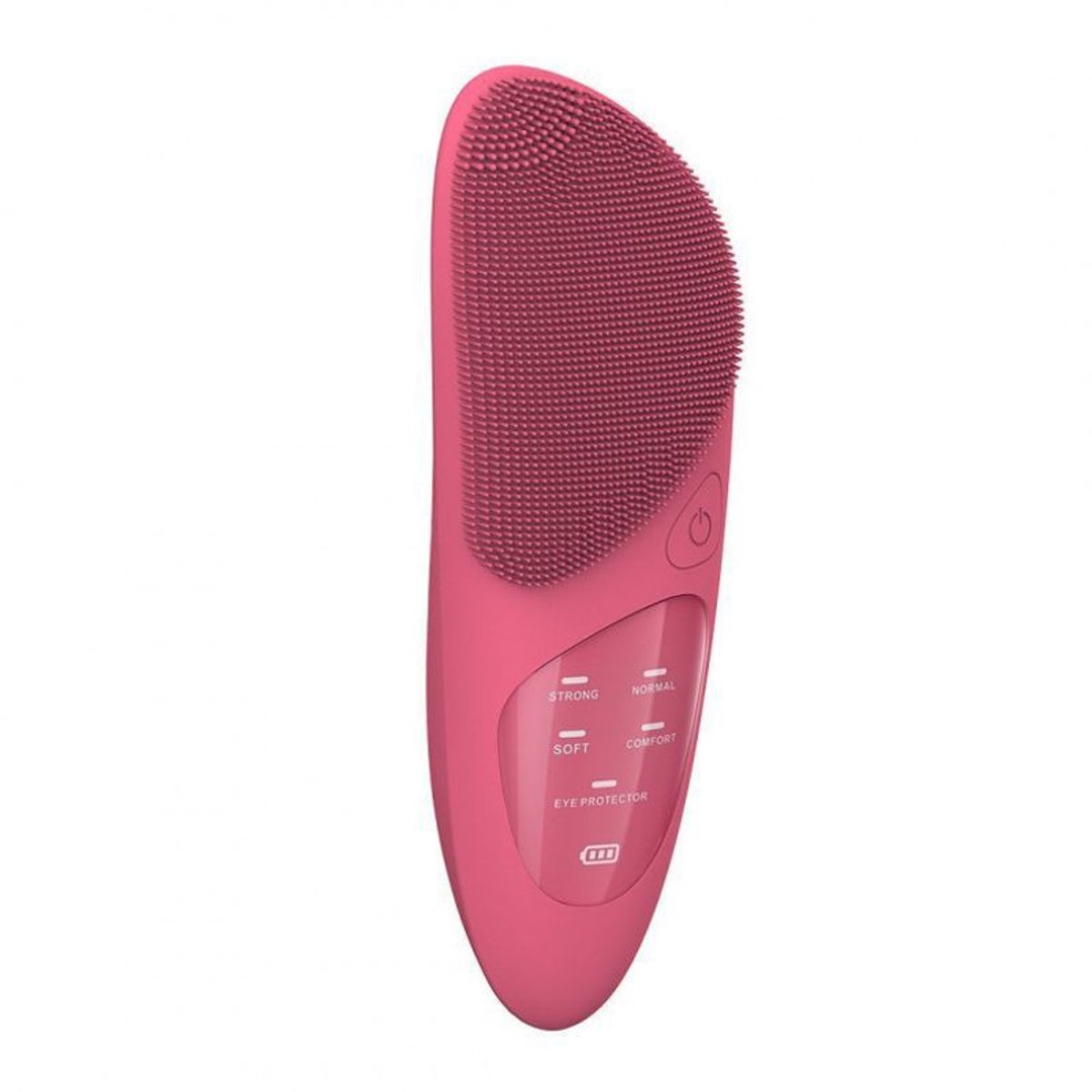 Ultrasone elektrische gezichtsreinigingsborstel met geheugenfunctie, waterdicht 2-in-1 apparaat voor dieptereiniging, peeling en oogmassage（rood）