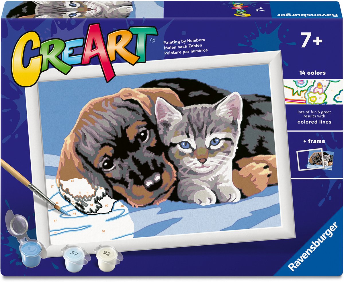 Ravensburger CreArt Two Friends - Schilderen op Nummer - Kids