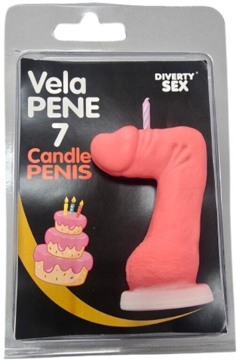 Penis Kaars Nummer 7 Roze