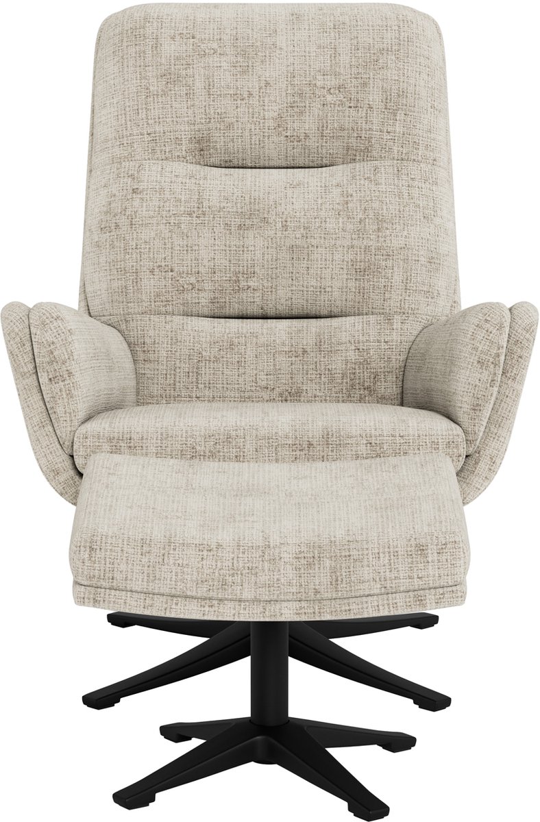Giga Living Fauteuil Bennett Met Voetenbank Juto Beige - Giga Living