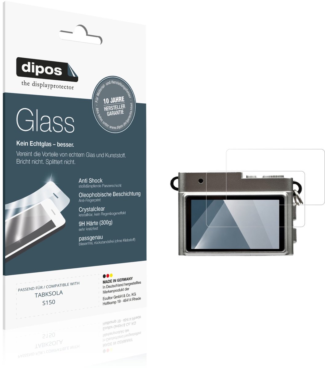 dipos – 2x Pantserfolie geschikt voor TABKSOLA S150 | 9H Screenprotector