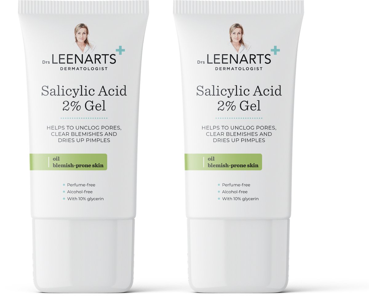 Drs Leenarts Salicylzuur Gel – 2% – Tegen Puistjes & Mee-eters – Voordeelverpakking 2x 50 ml