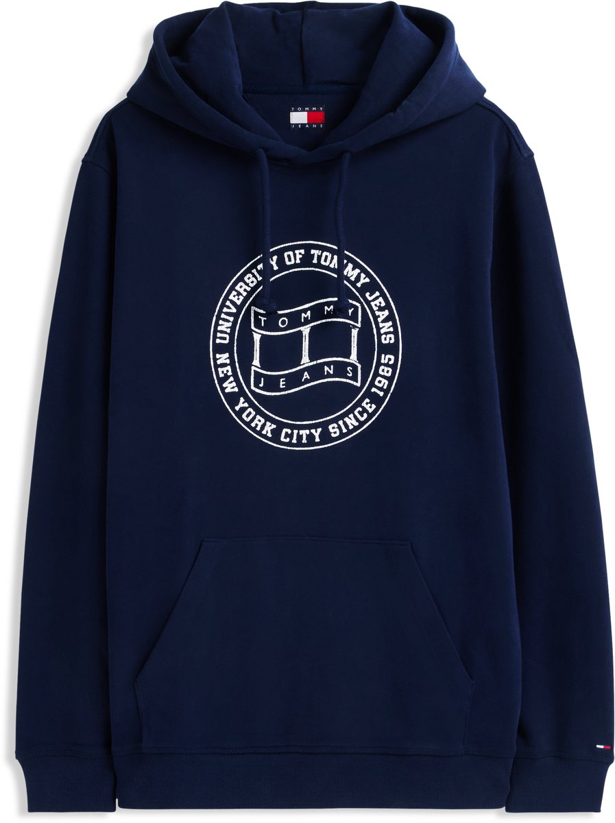 Tommy Jeans Trui Tjm Reg Crest Hoodie Dm0dm23579 C1g Dark Mannen Blauw