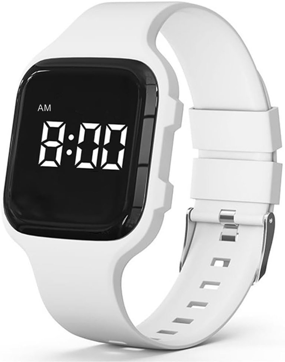 e-vibra Vibrerende Wekkerhorloge, Potty Training Horloge Waterdicht Medisch Herinneringshorloge met Timer (Wit) - ShopVlot