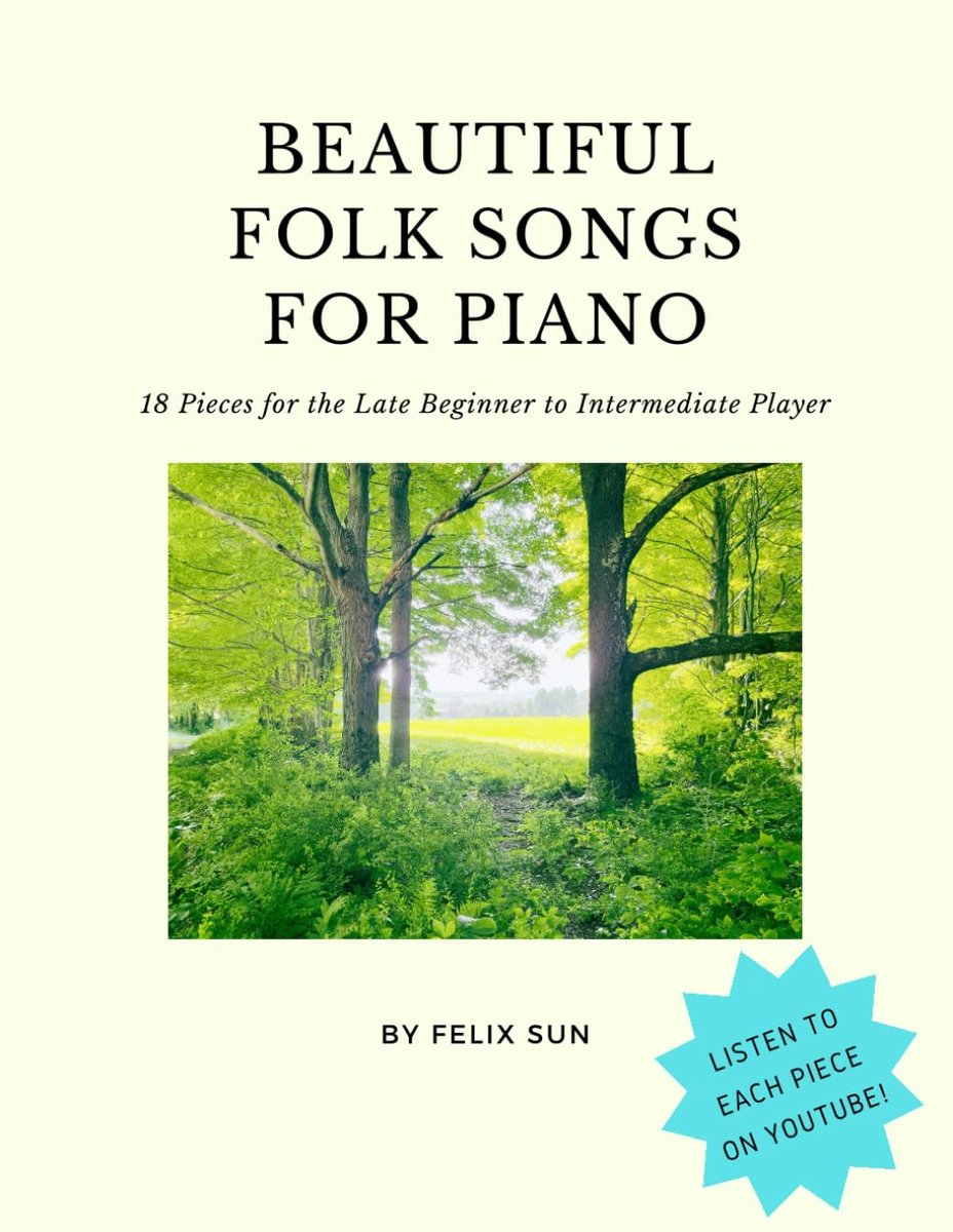 Beautiful Folk Songs for Piano: 18 Pieces for the Late Beginner to Intermediate Player - ShopVlot