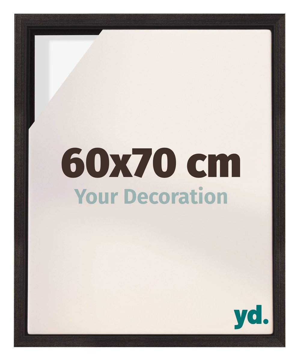 yd. yd, Baklijst 60x70 cm Eiken Donker - Lijst voor Canvasdoek - MDF Lyon