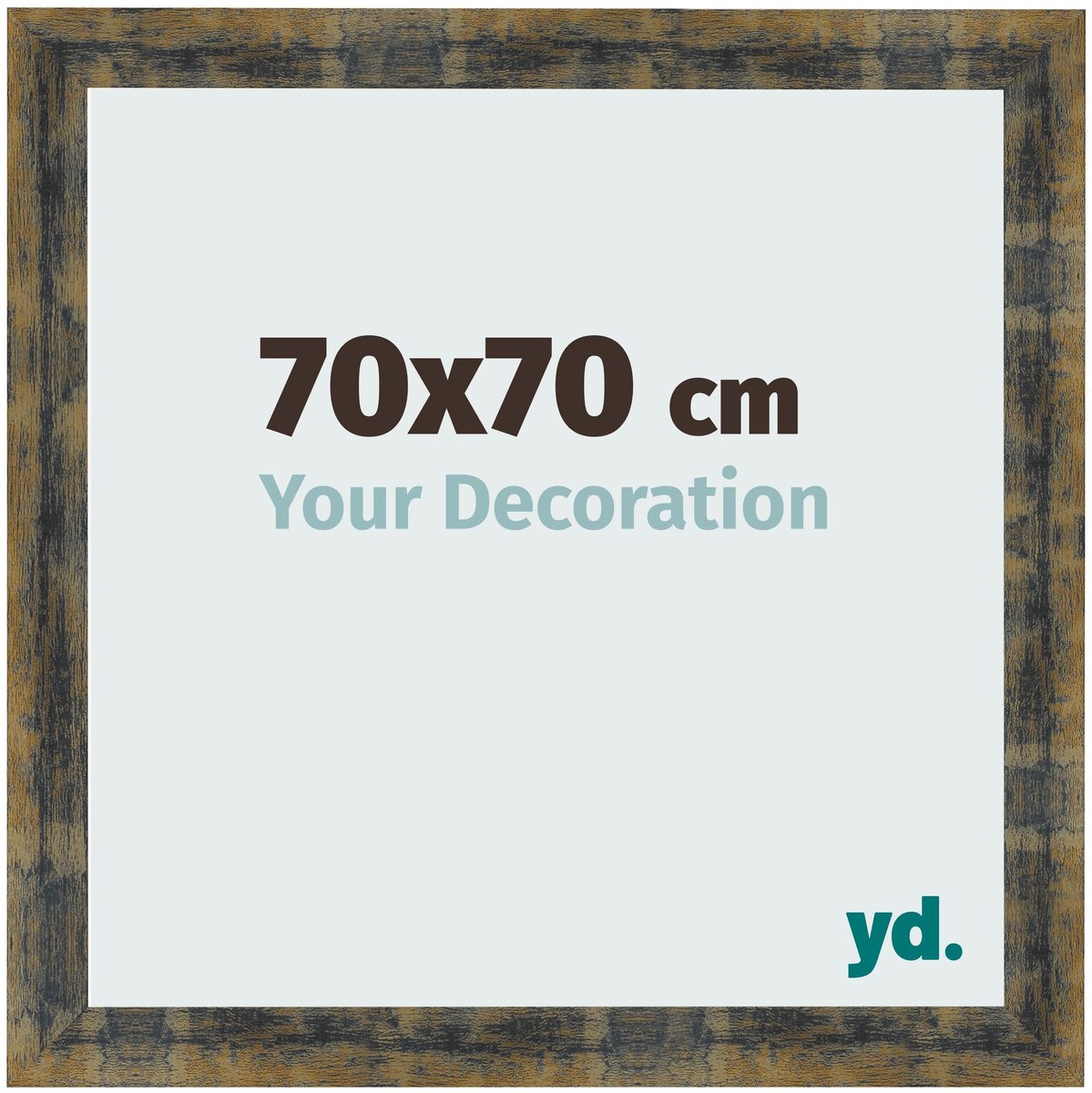 yd. Your Decoration - Fotolijst 70x70 cm - MDF - Blauw Goud Gemeleerd - Pisa