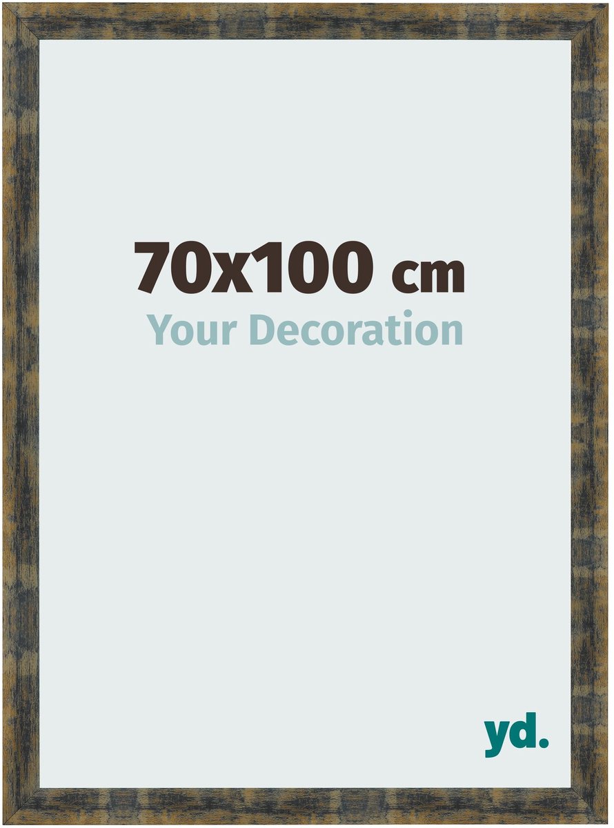 yd. Your Decoration - Fotolijst 70x100 cm - MDF - Blauw Goud Gemeleerd - Pisa