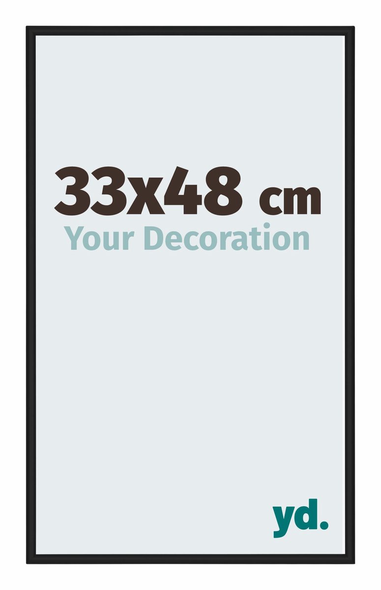 yd. Your Decoration - Fotolijst 33x48 cm - Aluminium - Zwart Hoogglans - Miami