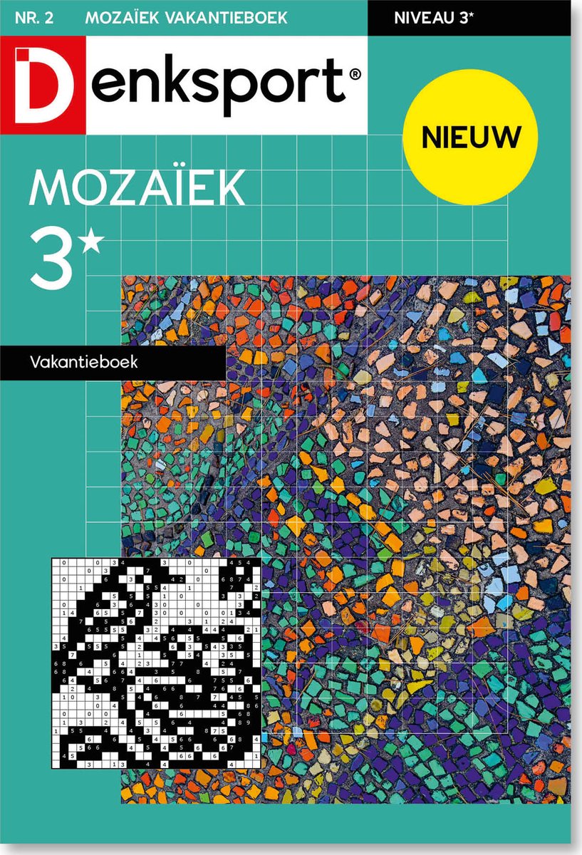 Denksport Puzzelboek - Mozaïek 3* vakantieboek, editie 2