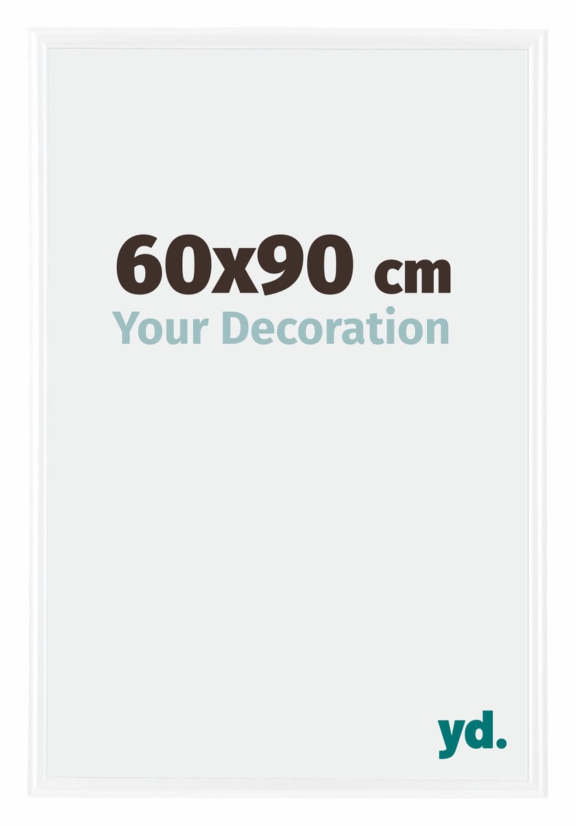yd. Your Decoration - Fotolijst 60x90 cm - Kunststof - Wit Hoogglans - Bordeaux
