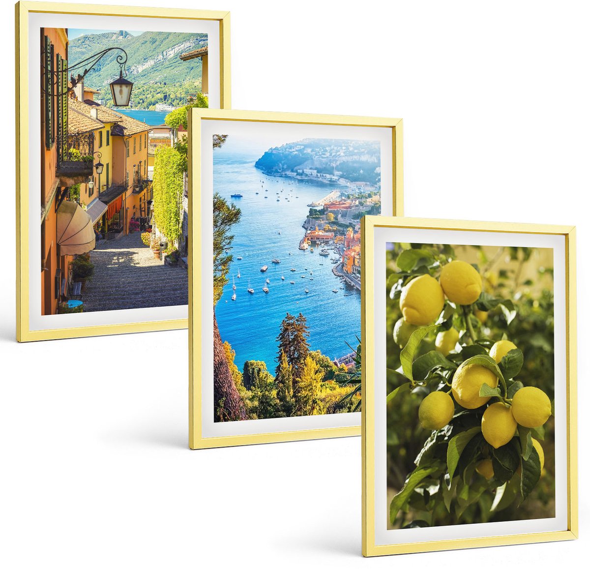Coloray 3-Delige Schilderij Set - Elegante Portretten Van Een Afrikaanse Vrouw - 40 x 40 cm En 40 x 60 cm - Schilderijen Set - Wanddecoratie - Woonkamer - Woonkamer Decoratie