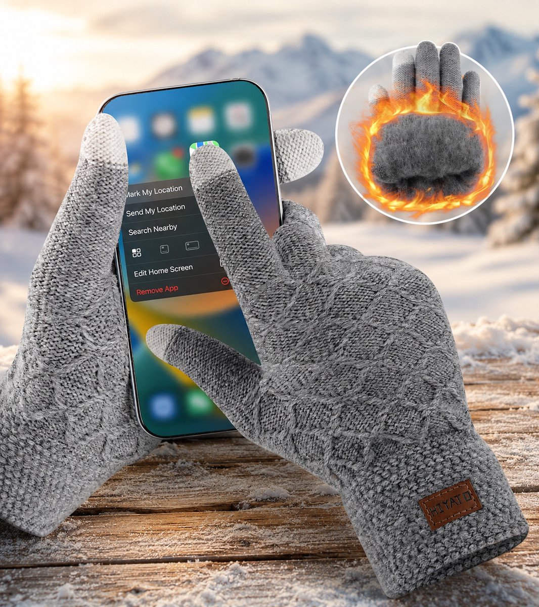 Gebreide Touchscreen Handschoenen Winter met Zachte Voering voor Mannen en Vrouwen