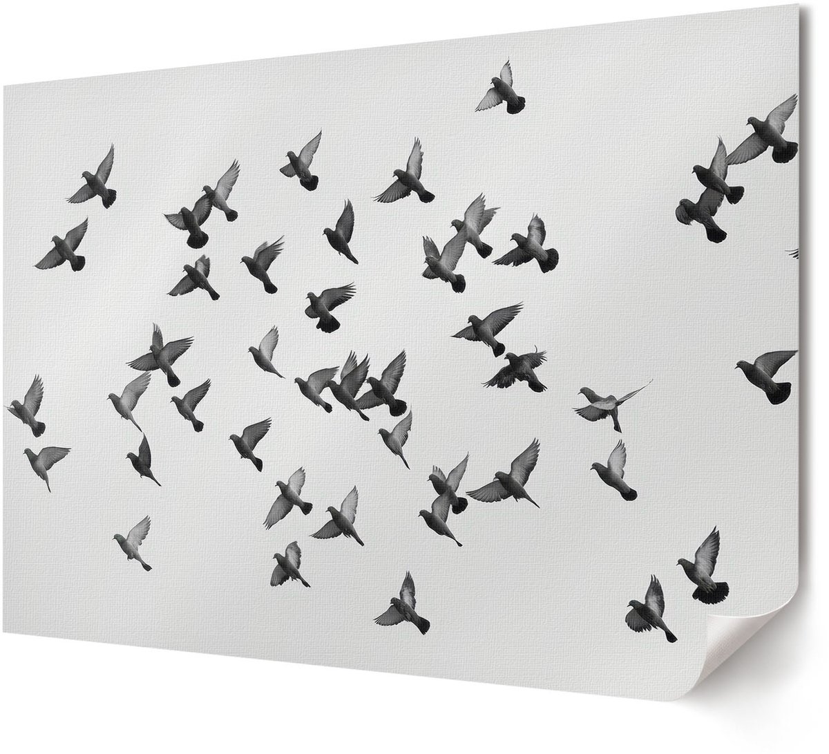 Coloray Polycanvas Poster - Moderne Wolkenkrabber, Illustratie - A4 - Oranje Motief - Rechthoek - Muurdecoratie - Woonkamer, Slaapkamer, Kantoor - Modern