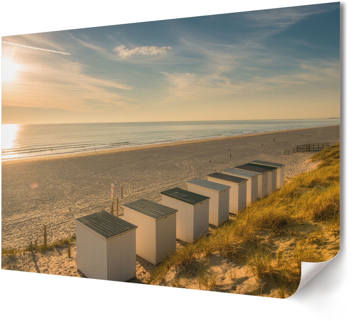 Coloray Polycanvas Poster - Mistig Landschap, Fotografie - A4 - Grijs Illustratie - Rechthoek - Muurdecoratie - Woonkamer, Slaapkamer, Kantoor - Klassiek
