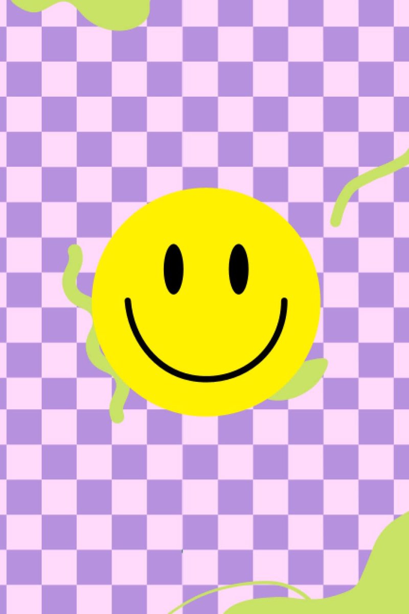 Funky Purple and Pink Checkerboard Smiley Notebook - 120 Blank Ruled Pages - ShopVlot