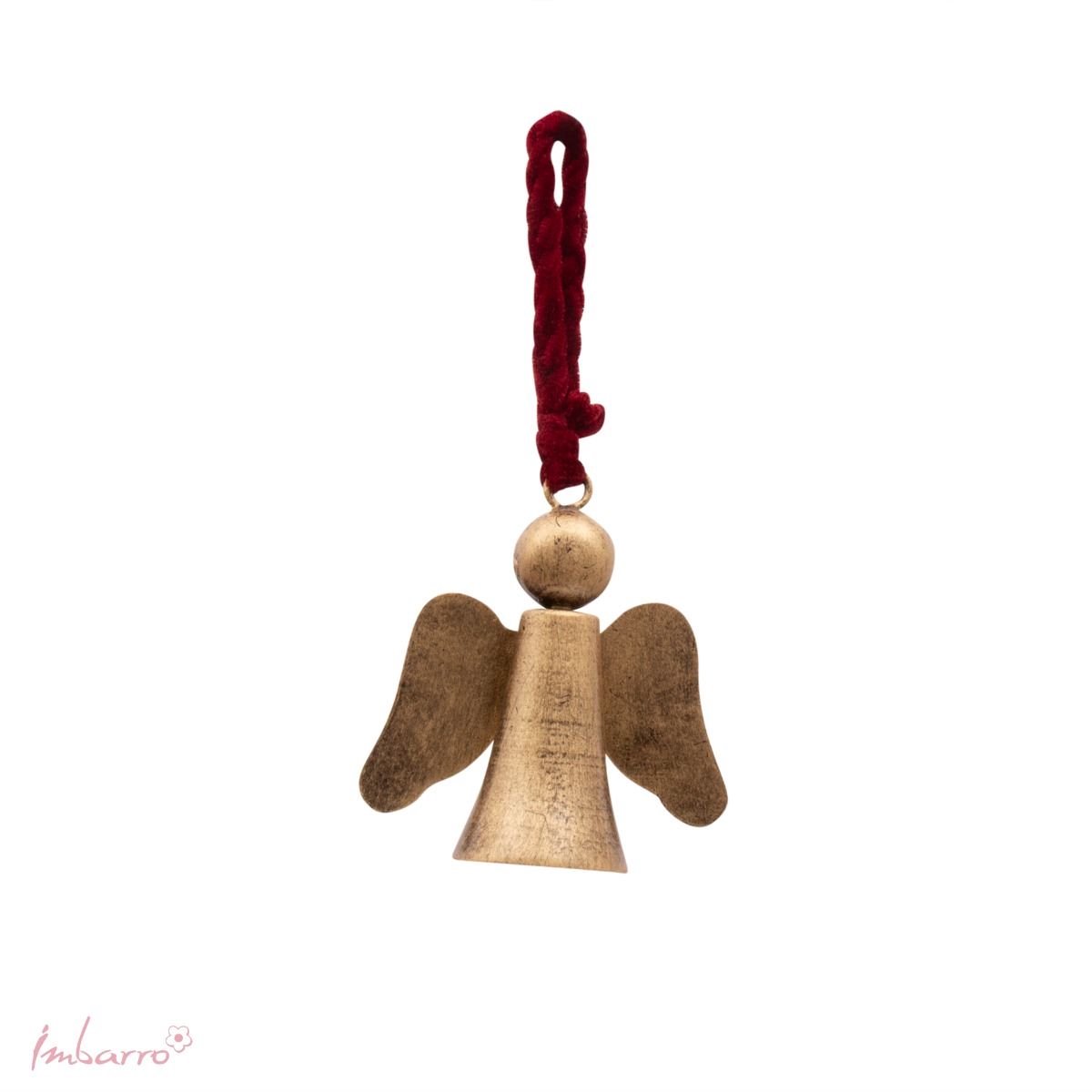 Imbarro Home & Fashion - Engel Alba Darkred - Goud - 11 CM X 8 cm