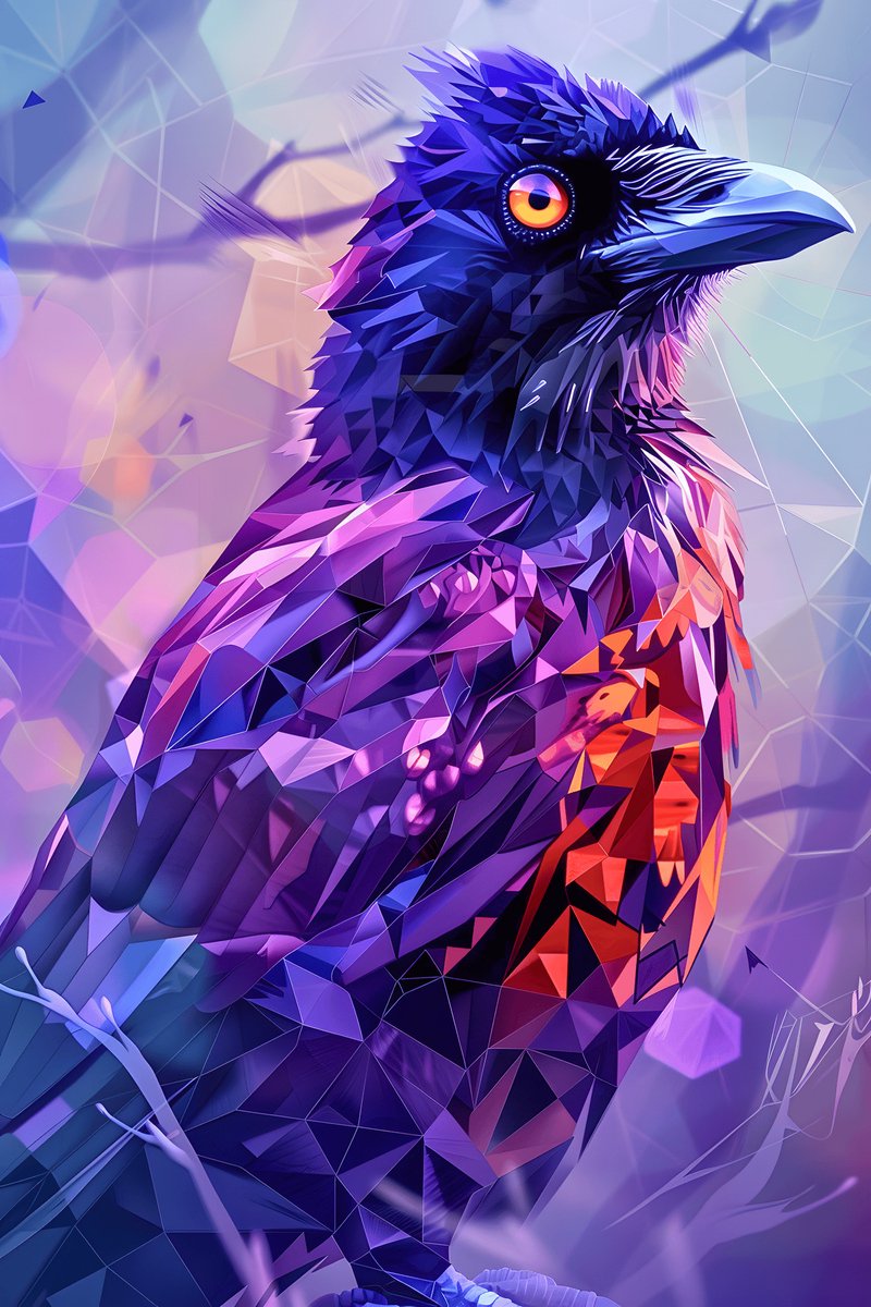 Abstracteposter - Lijnen - Raaf - Grafisch - Strak - posters - formaat 30x40cm - Wanddecoratie - XS2529MT