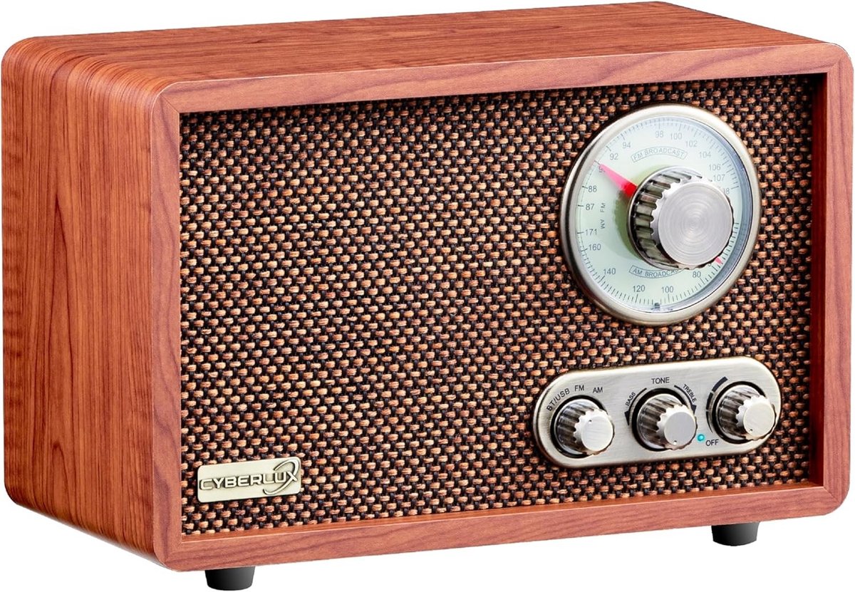 Retro Radio Installatie - Hout - Compact - Met Bluetooth en USB - Voor Keuken en Woonkamer