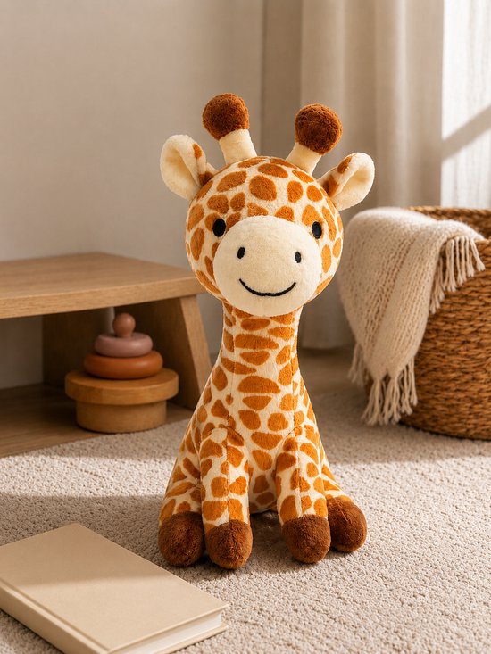 Fluffica - Giraffe Knuffel - Zachte Pluche - CE-gecertificeerd - Geschikt voor Baby’s & Kinderen - Lief Design - Knuffeldier - 25cm van Merkloos — afbeelding 5