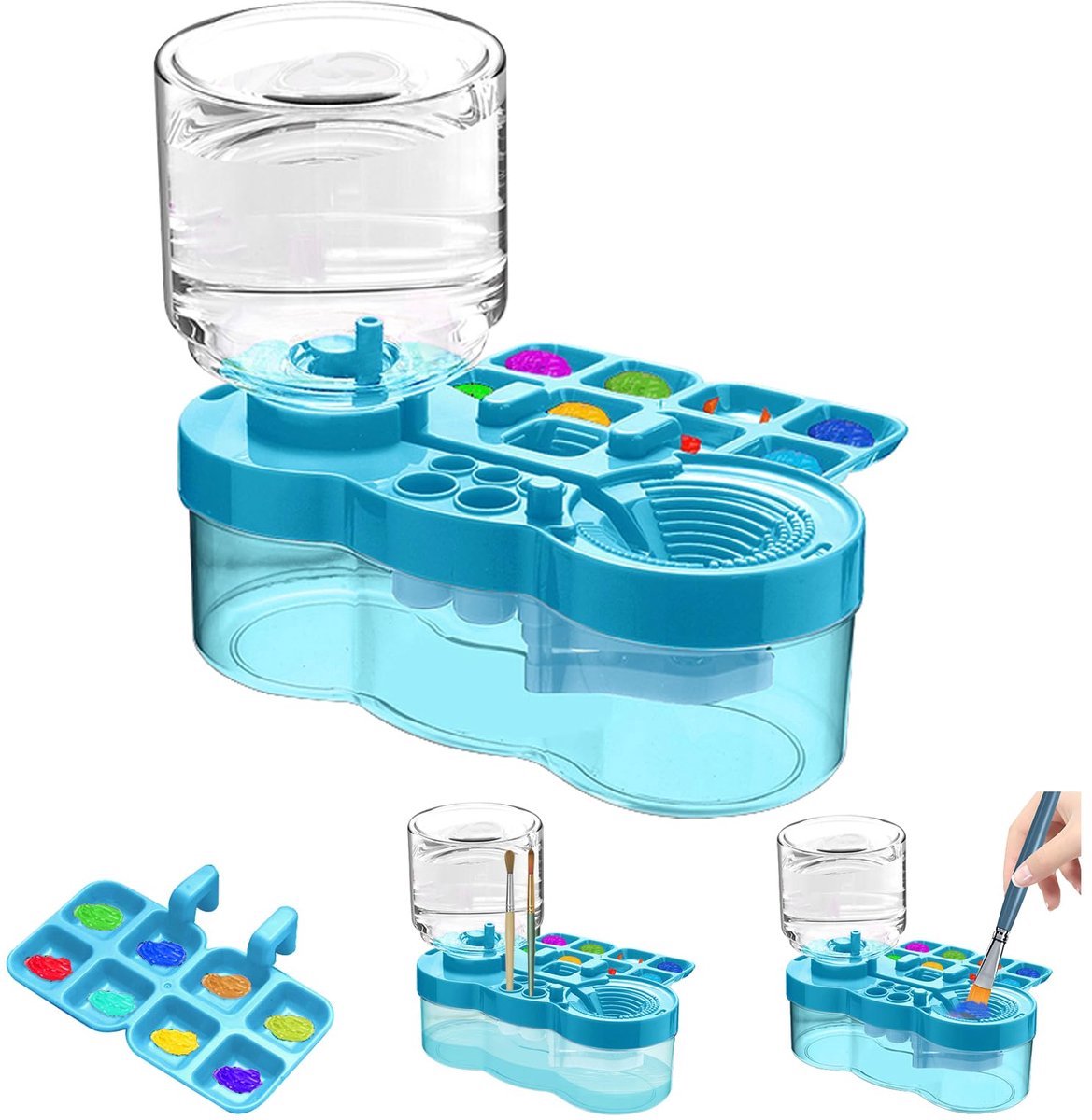 casalora Penseelreiniger voor Acryl, Aquarel en Waterbasis - Kunstenaarsbenodigdheden - Blauw