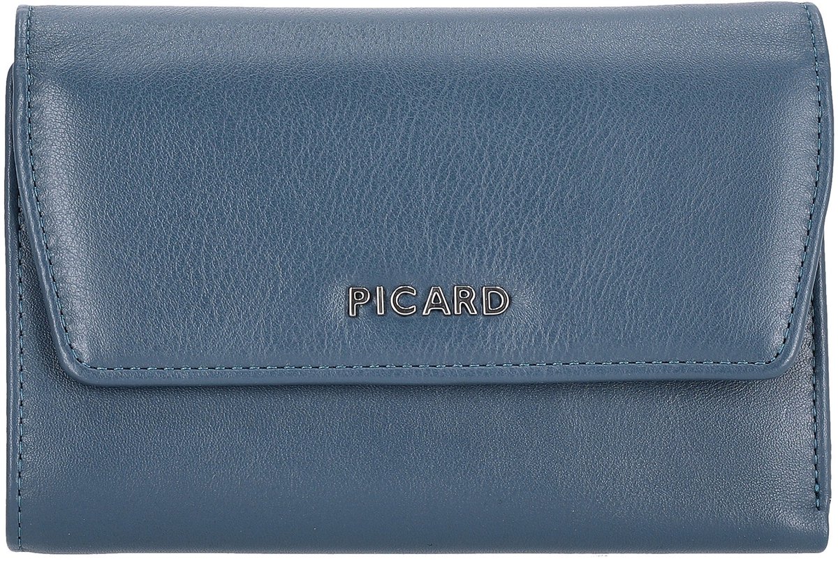 PICARD Leren portemonnee Bingo Flap Wallet Deep Ocean petrol