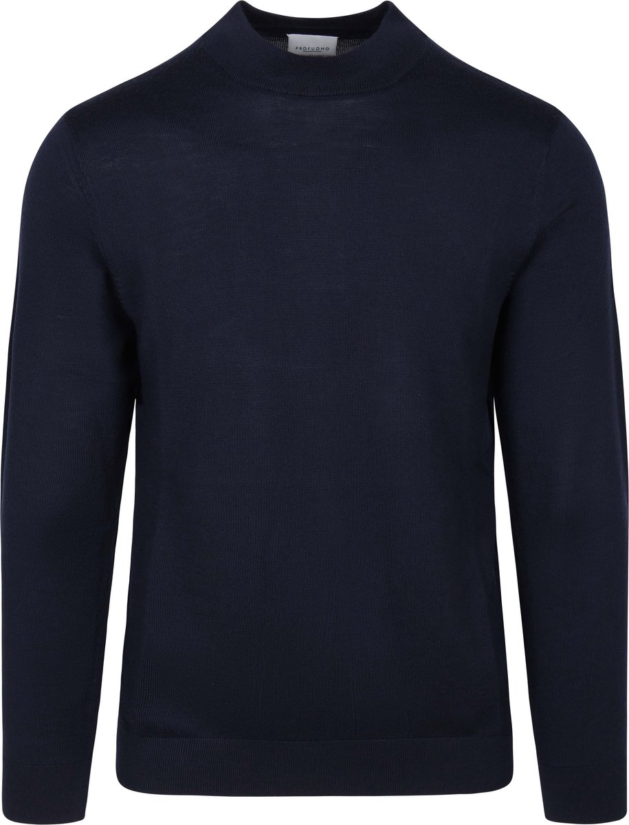 Profuomo Turtleneck Trui Merinowol Donkerblauw (navy) - Maat S - Heren - Pullover