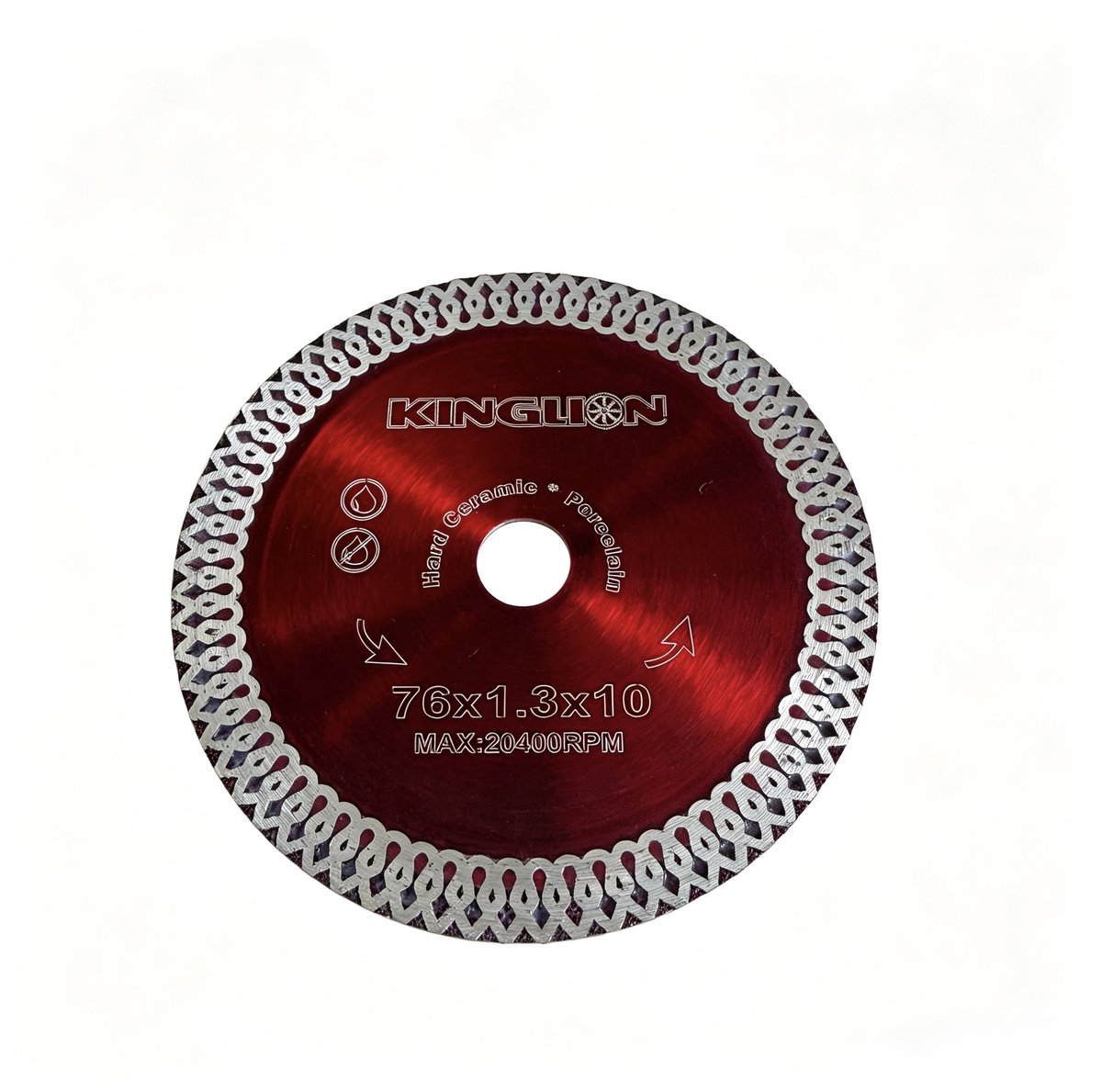 KINGLION Doorslijpschijf diamant – Diamantzaagblad - Diamantslijpschijf - Slijpschijf – 76 mm - Asgat ø10 mm