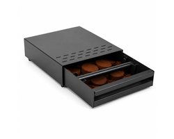 Adore Maison Barista Uitkloplade Klein – Knockbox Uitschuifbaar – 3 Liter Inhoud – 29x18x6 cm – Geluidsdempend – Anti-slip – Mat Zwart
