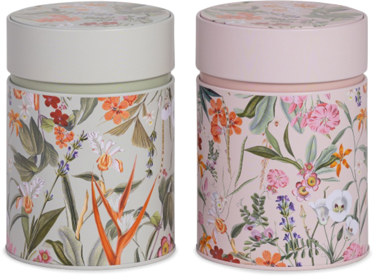 Eigenart - Mira Theeblikken Set - Lichtgroen & Roze - 500 gram