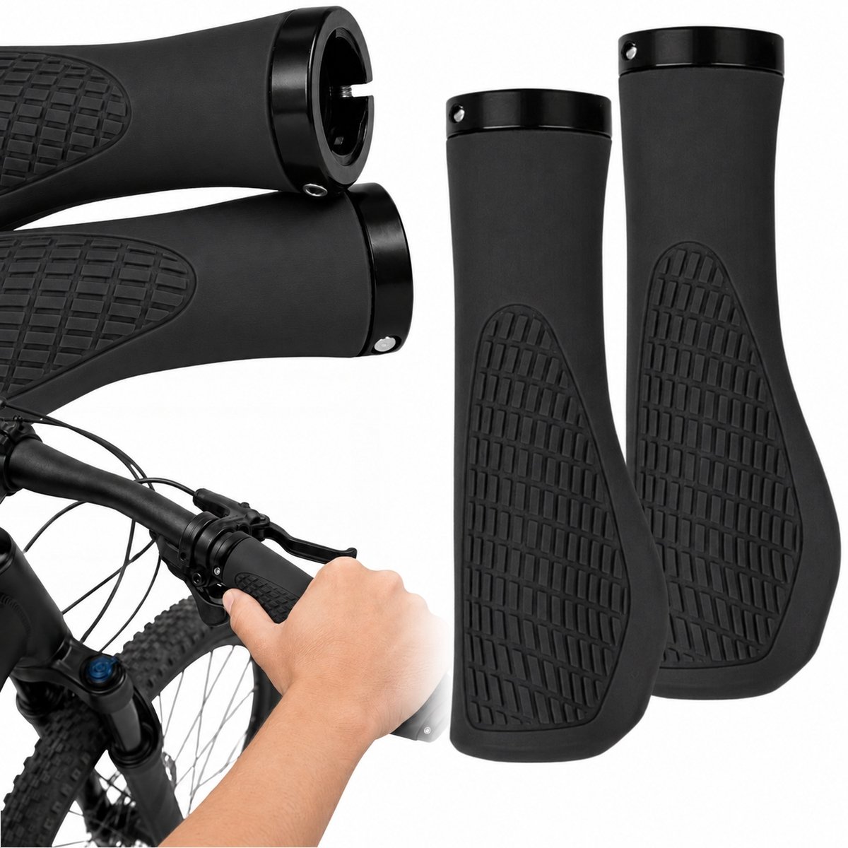 Comfortabele Antislip Fietshandvatten Zwart - 2 stuks