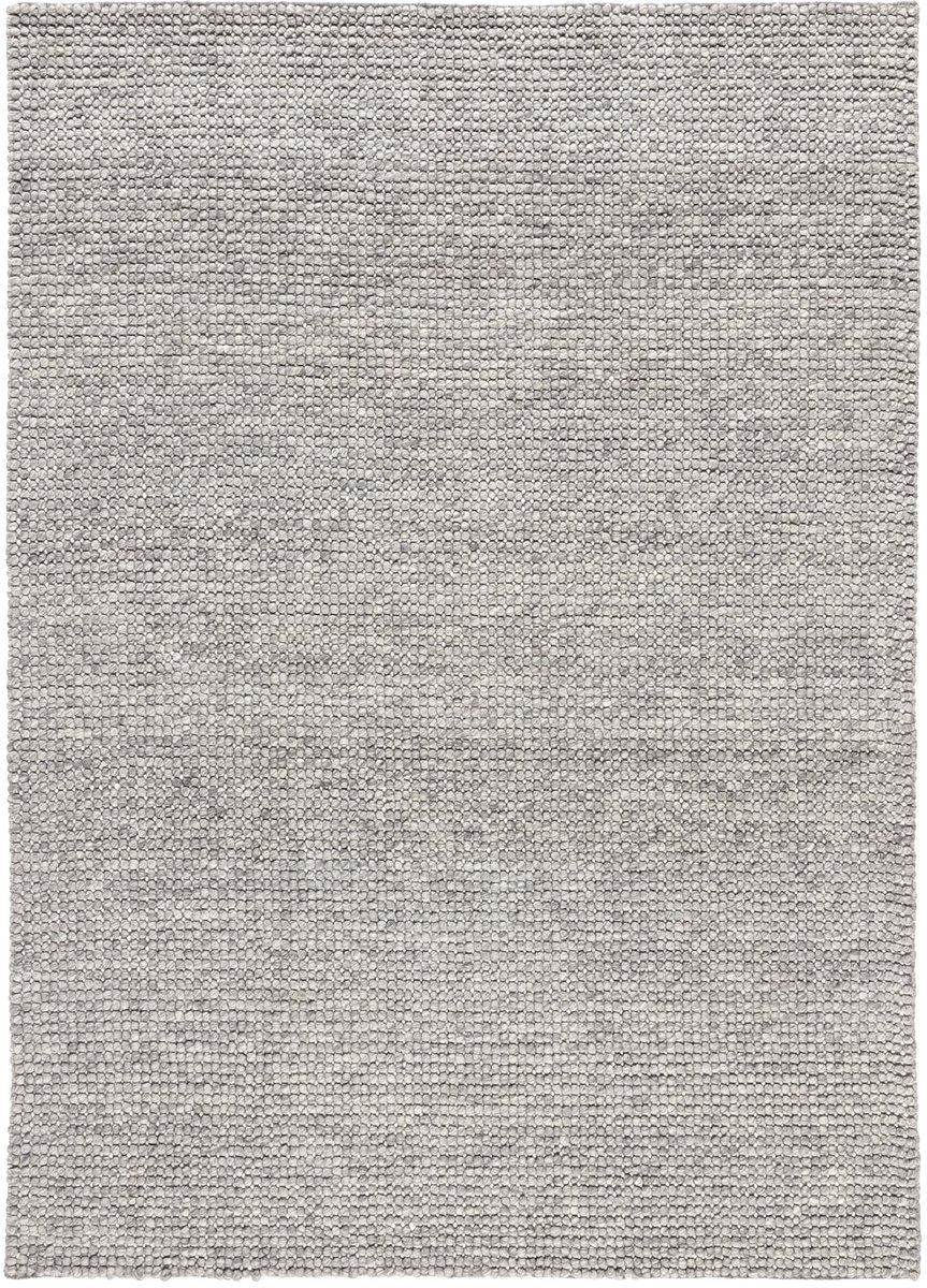 Lino Arte Grijs Vloerkleed 200x300cm – Handgeweven Tapijt van 100% Vervilte Wol – Hoogwaardig Vloerkleed voor o.a. Woonkamer, Slaapkamer, Eetkamer & Hal
