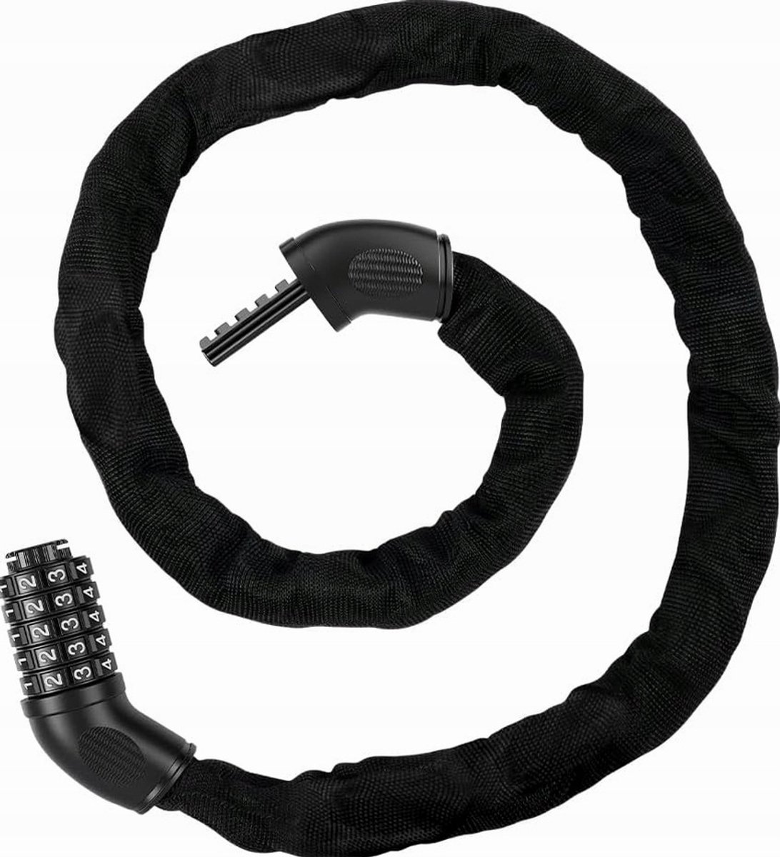 Fietsketting 100cm Stalen Cijferslot - Antidiefstal