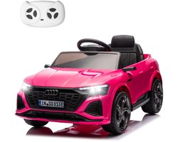 Elektrische Kinderauto - Audi SQ8 E-tron - 12V 4.5A - Afstandsbediening - 2.4GHz - Veiligheidsgordel - Muziekfunctie - Voor Kinderen 3-6 Jaar - Max Snelheid 3-5 km/h - Roze