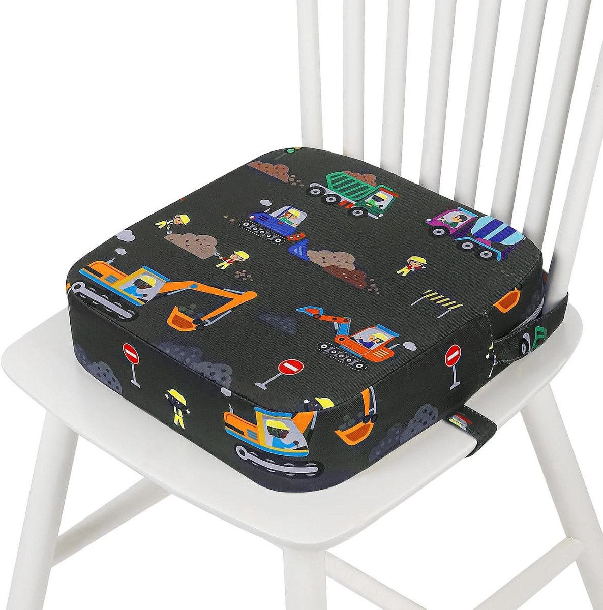 Kinder Stoelverhoger - Cartoon Booster - Comfortabel Eten - Dubbele Veiligheidsbanden - 32 x 32 x 8 cm - Graafmachine