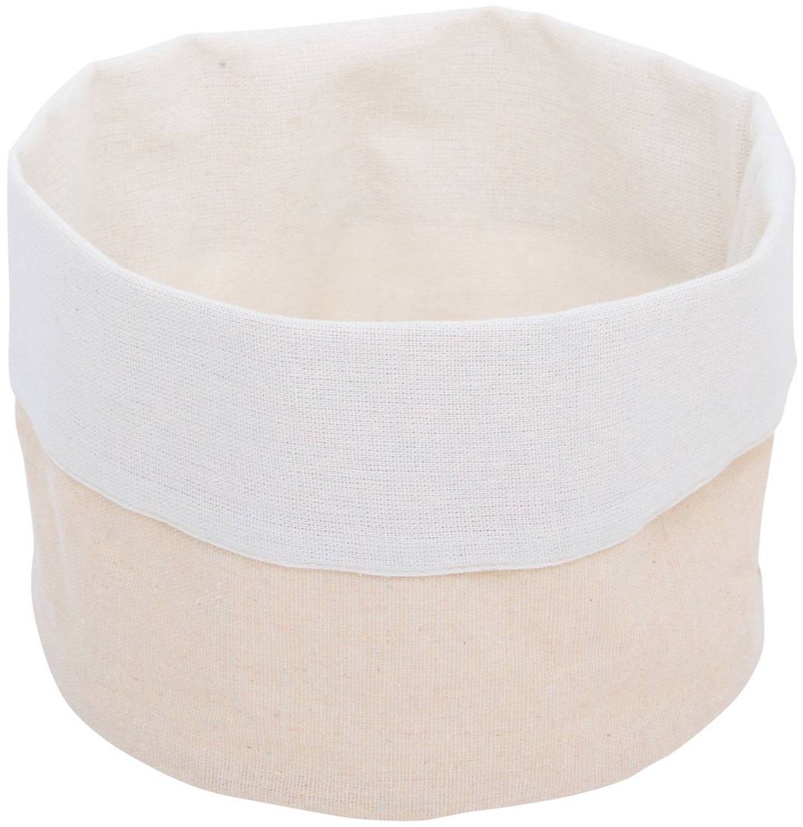 Corbeille à pain ronde en tissu Essentiels D.20cm beige