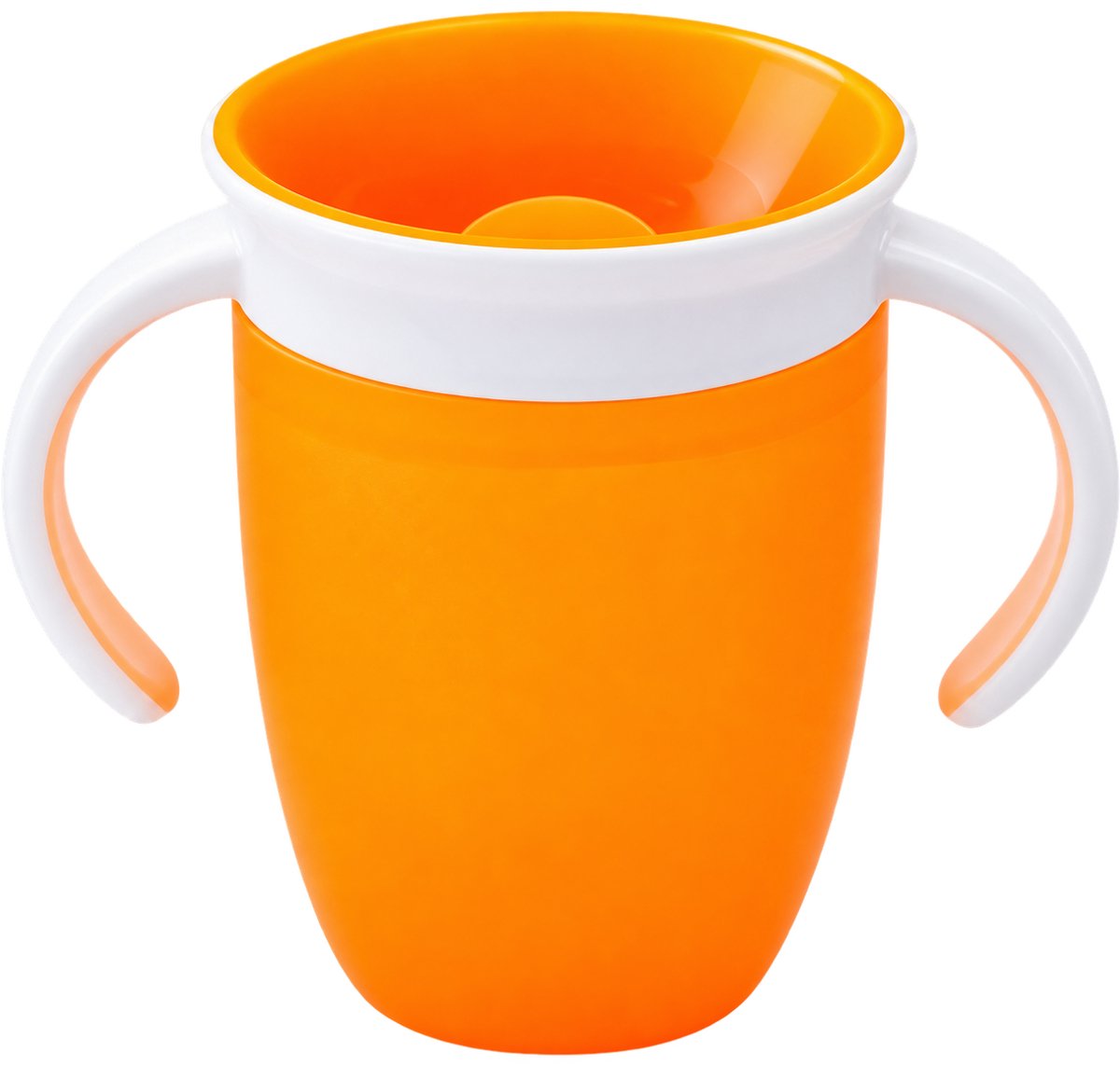 360° Anti-Lek Oefenbeker voor Baby & Kind - Trainer Drinkbeker - 207 ml - BPA-vrij - oranje
