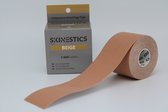 Skinestics Sport tape – Fysio tape – Kleur Beige – nu 20% langer, 600 cm lang bij 5 cm breed, 170% rekbaar gelijk aan menselijke huid, standaard voorzien van extra sterke lijm, katoen, voor het hele lichaam, spier ondersteuning