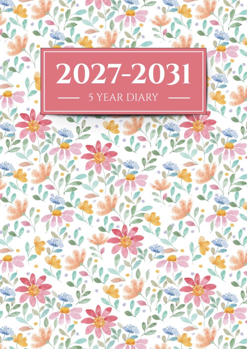 5 Year Diary 2027–2031: A4 UK Monthly Planner from January 2027 through December 2031 with Holidays - ShopVlot