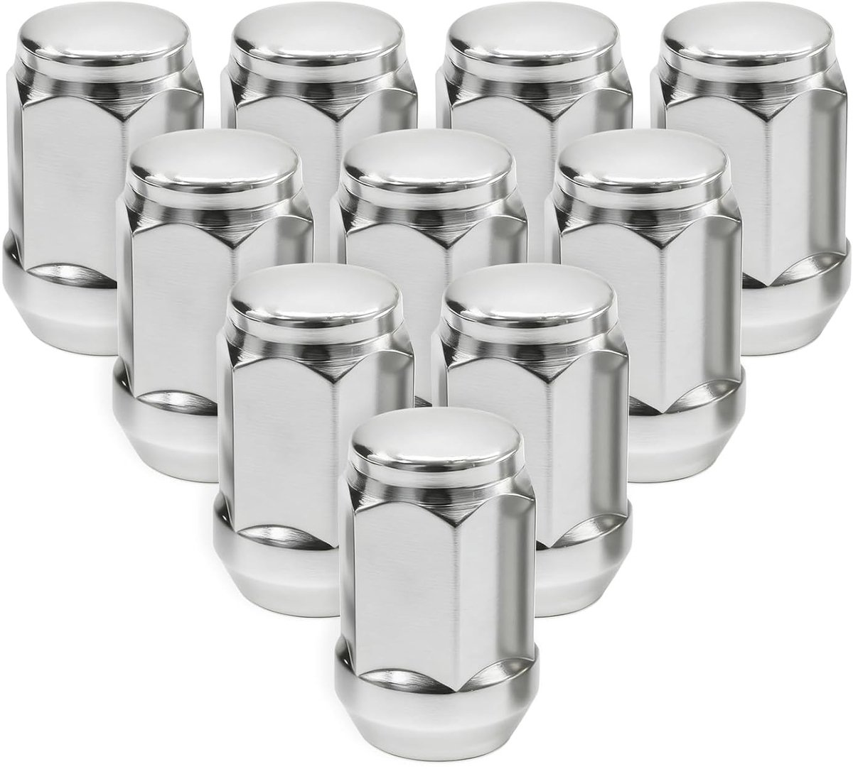 10 Stuks M12 x 1.5 Gesloten Conische Chrome Wielmoeren voor Vervanging van Ford en Mazda Auto's, Geschikt voor Diverse Modellen en Perfecte Pasvorm
