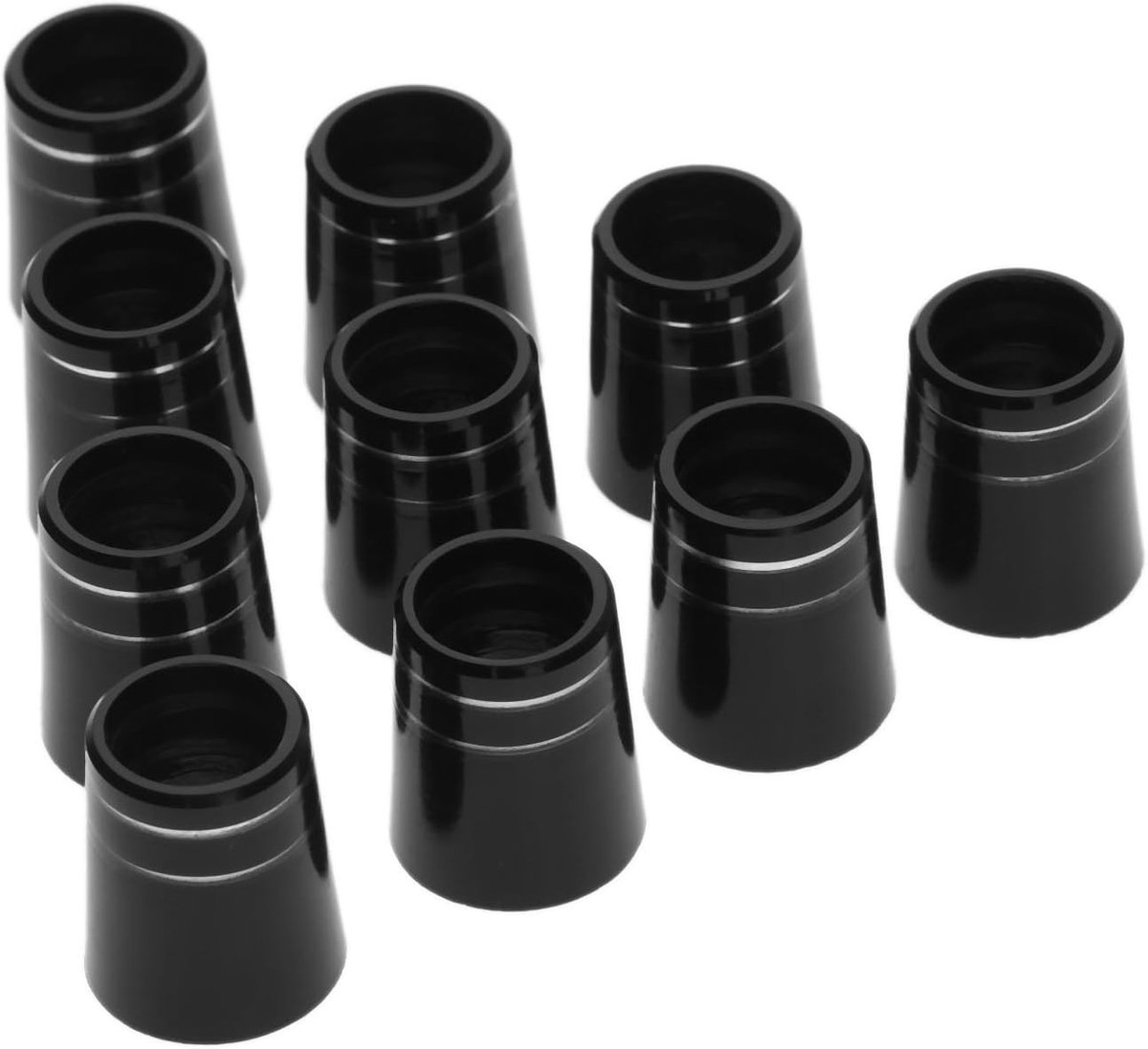 Golf Iron Ferrules .350/.370 met Dubbele Zilveren Ring voor Universele Iron Shafts - Tapered Ferrules voor Verbeterde Prestaties en Stijl